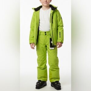 NWT!! Descente Boys Insulated Waterproof Ski / Snow Pants Size 4 Lime